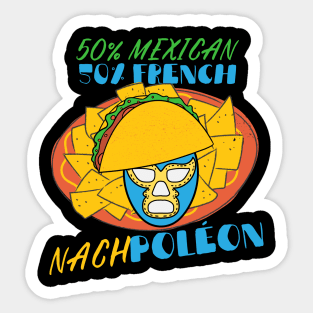 Half Mexican Half French, Lucha Libre, Mexican Wrestling Sticker